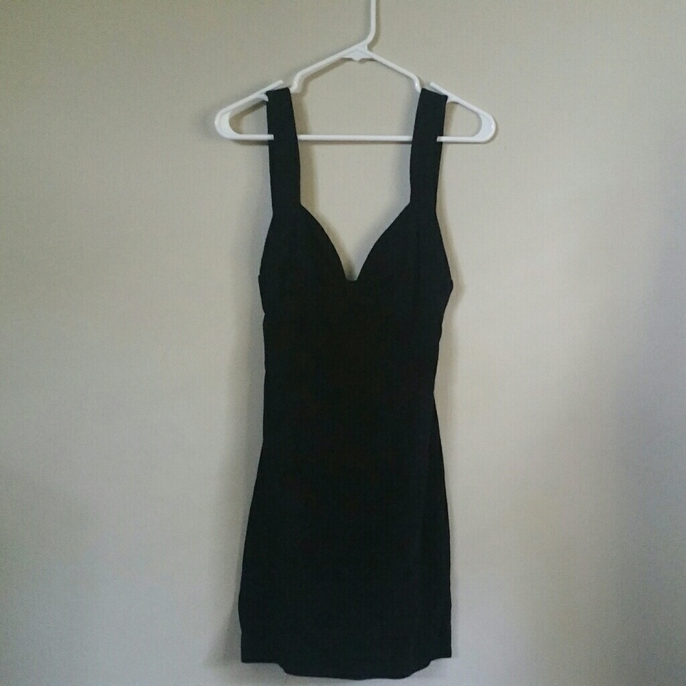 Vintage Black Suede Dress